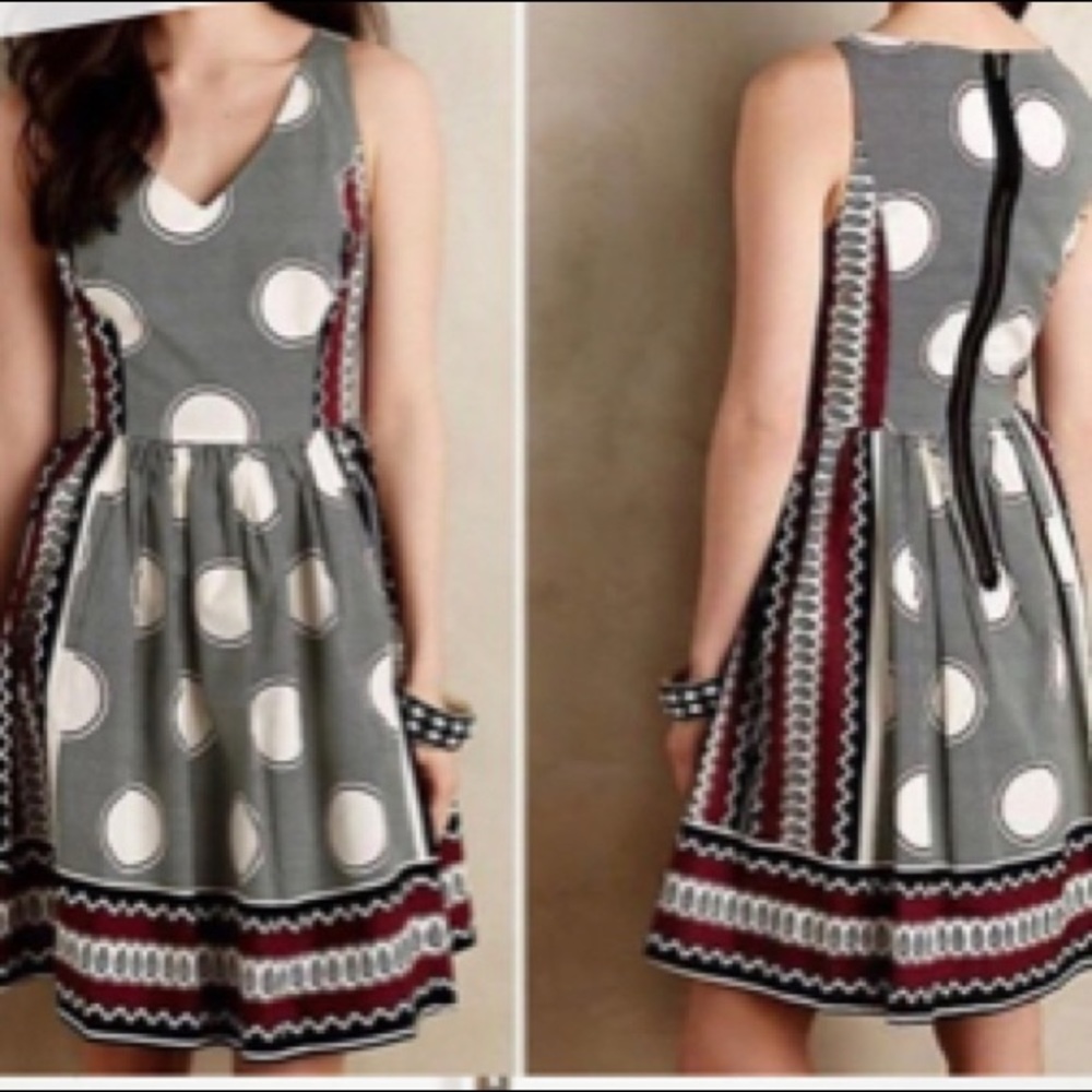 Anthropologie Maeve Polka Dot Dress